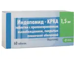 Индапамид-КРКА, 1.5 мг, таблетки с пролонгированным высвобождением, покрытые пленочной оболочкой, 60 шт. фото