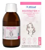 Коллаген + гиалуроновая кислота + витамин С ЭКОлаб, жидкость для приема внутрь, 100 мл, 1 шт. фото