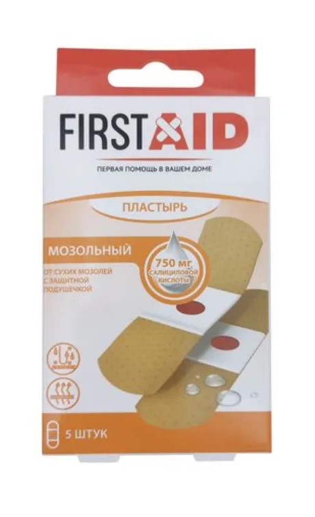 Ферстэйд Пластырь мозольный простой для сухих мозолей, 20 х 65 мм, пластырь, 5 шт. фото
