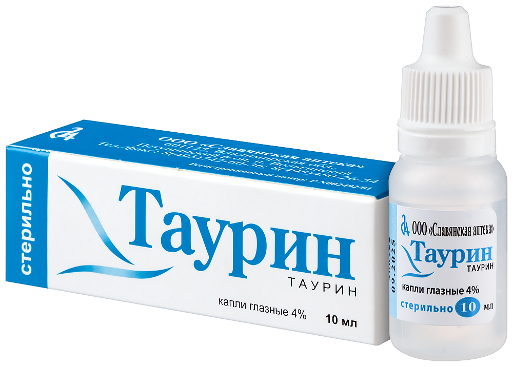 Таурин, 4 %, капли глазные, 5 мл, 1 шт. фото