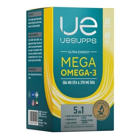 Uesupps Ultra Energy Mega Омега-3, капсулы, 60 шт. фото