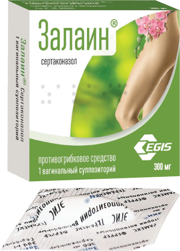 Залаин, 300 мг, суппозитории вагинальные, 1 шт. фото