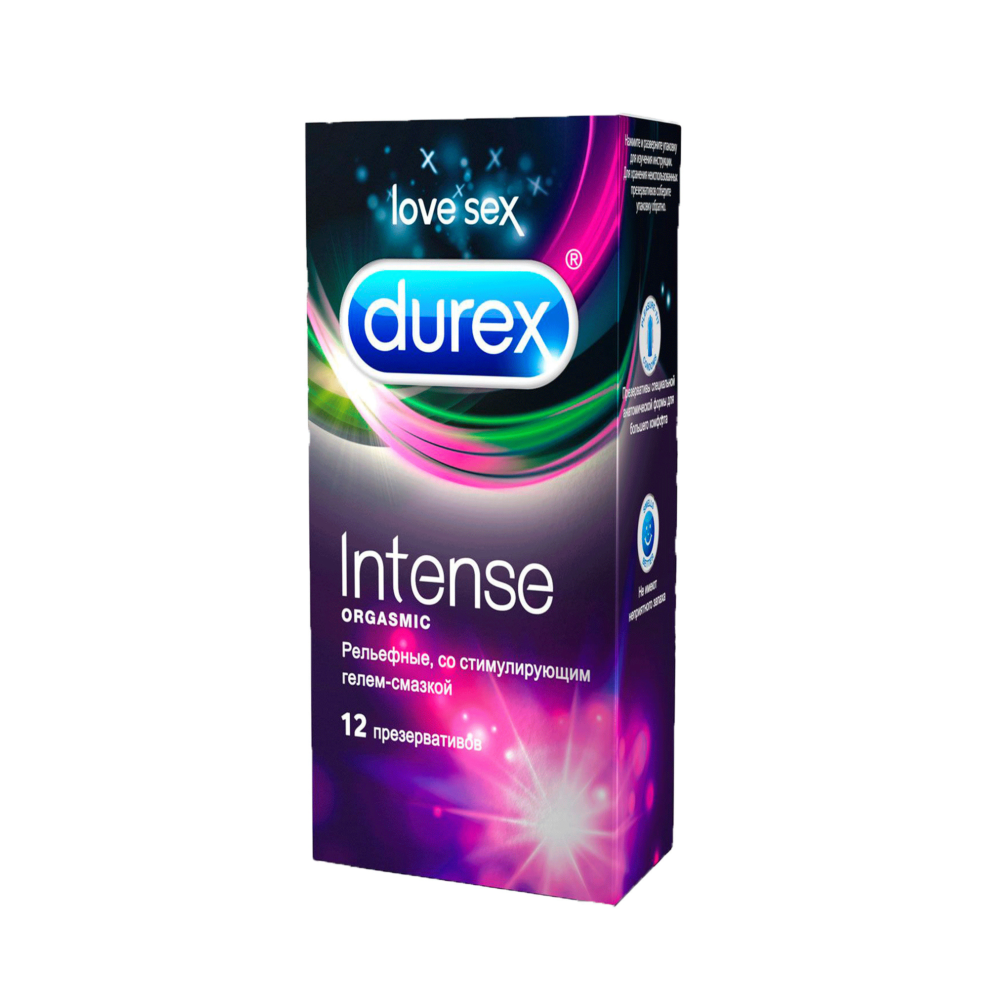 Durex Intense orgasmic, презервативы, 12 шт, рельефные фото