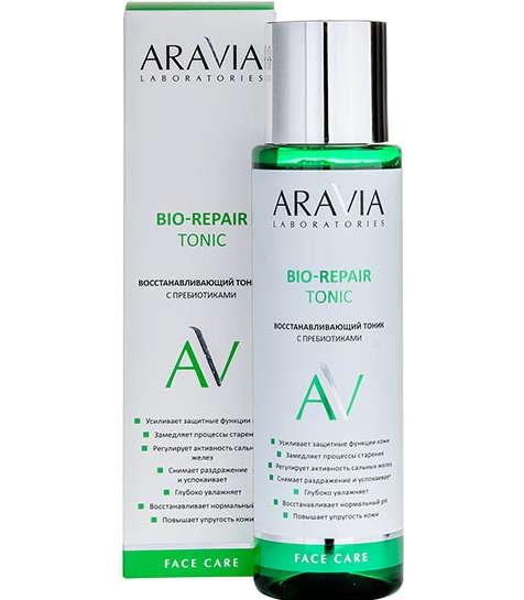 Aravia Laboratories Bio-Repair Тоник для лица, тоник для лица, 250 мл, 1 шт, восстанавливающий с пребиотиками фото