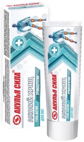 Акулья сила Акулий хрящ + Троксерутин, гель для ног, 75 мл, 1 шт. фото