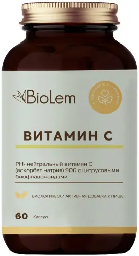 Biolem ph-нейтральный витамин C с цитрусовыми биофлавоноидами, капсулы, 60 шт. фото