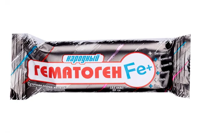 Гематоген Народный детский феррум плюс, плитка, 50 г, 1 шт. фото