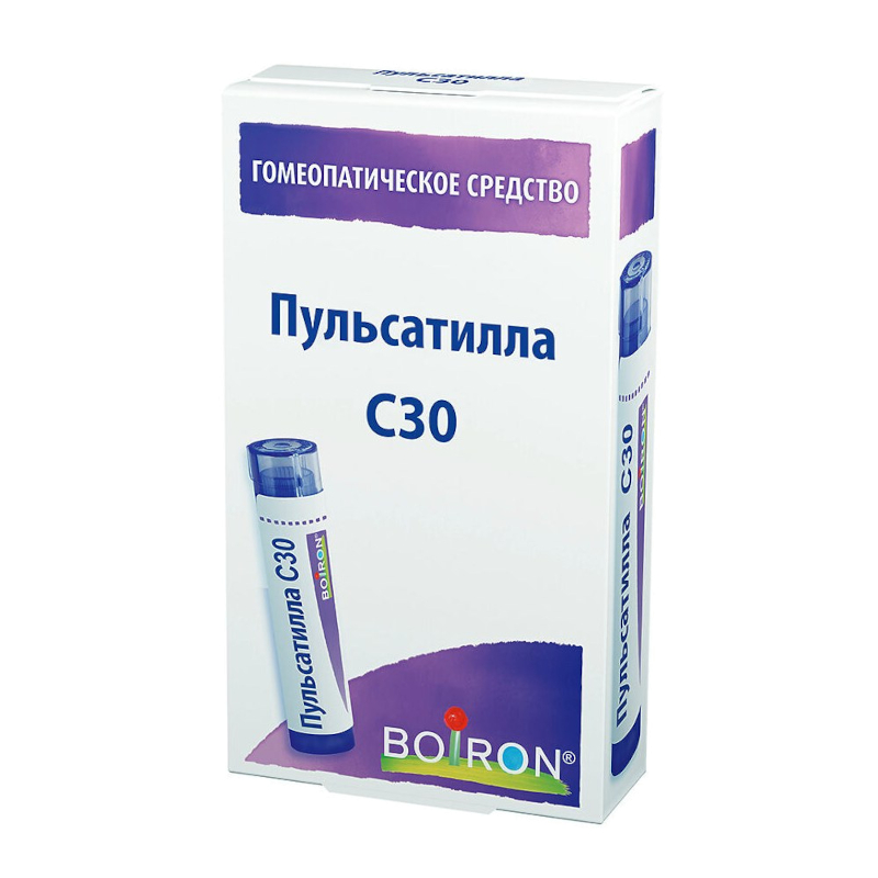 Пульсатилла С30, гранулы гомеопатические, 4 г, 1 шт. фото