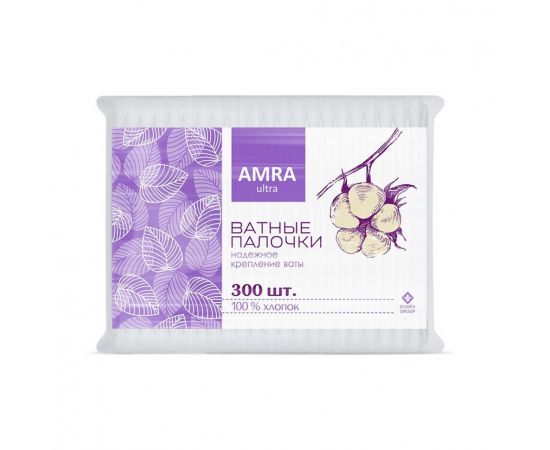 Amra Ultra, ватные палочки в пакете, 300 шт. фото
