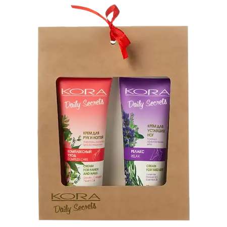 Kora подарочный набор комплексный уход для рук и ног, набор, 1 шт. фото