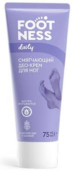 Footness Део-крем для ног смягчающий  3 в 1, крем, 75 мл, 1 шт. фото