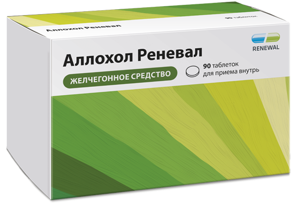 Аллохол Реневал, таблетки, покрытые пленочной оболочкой, 90 шт. фото