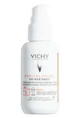 Vichy Capital Soleil UV-Age Daily Невесомый солнцезащитный тонирующий флюид для лица, флюид, 40 мл, 1 шт, SPF 50+ фото
