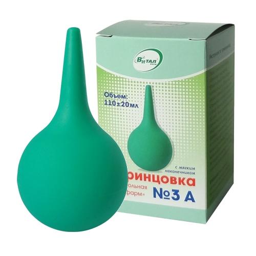 Спринцовка пластизольная Виталфарм, 1 шт, А3, 110 мл, с мягким наконечником фото