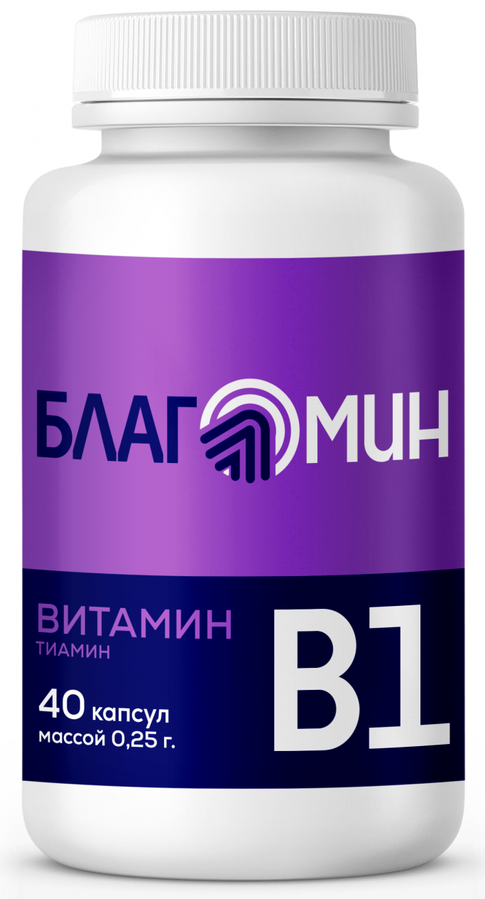 Благомин Витамин В1 (тиамин), 2.5 мг, капсулы, 40 шт. фото