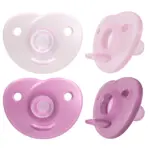 AVENT Soothie Пустышка силиконовая ортодонтическая для девочек, 0-6 месяцев, 2 шт, арт. SCF099/22 фото