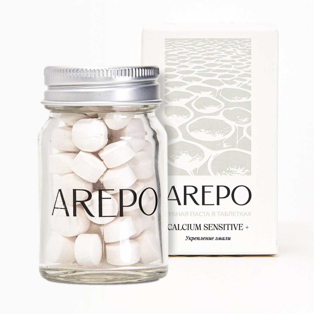 Arepo Calcium Sensetive + Зубная паста в таблетках, зубная паста, 55 шт. фото