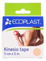 Ecoplast Kinesio tape, 5 см х 5 м, кинезио тейп, 1 шт, бежевый фото