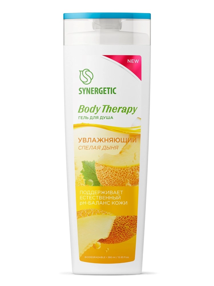 Synergetic body therapy Крем-гель для душа, крем-гель, 380 мл, 1 шт, спелая дыня фото