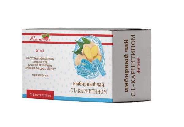 Калинка Фиточай имбирный L-карнитин, фиточай, 1.5г, 20 шт. фото