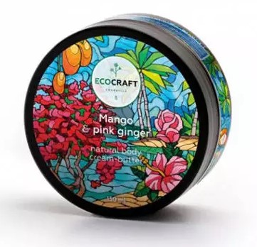 Ecocraft Крем-масло натуральное для тела манго и розовый имбирь, крем-масло, 150 мл, 1 шт. фото