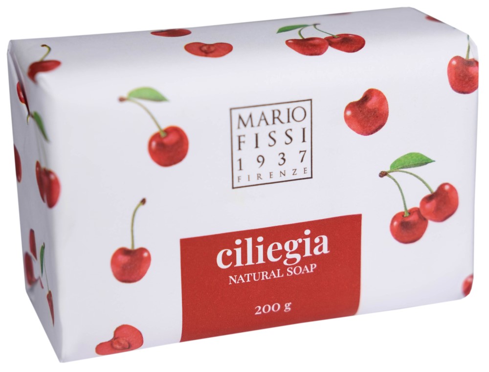 Mario fissi 1937 мыло туалетное твердое, мыло твердое, 200 г, 1 шт, вишня фото