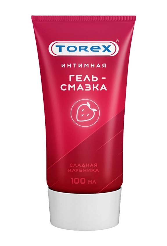 Torex Гель-смазка интимная, гель, 100 мл, 1 шт, сладкая клубника, туба фото