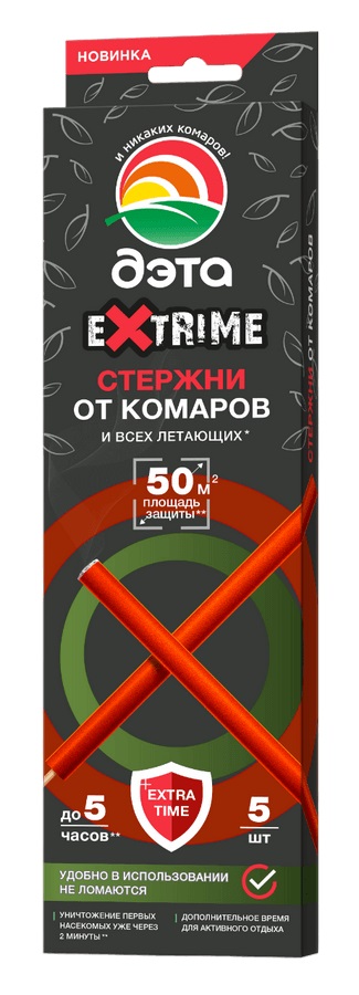 Дэта Extrime стержни от комаров и всех летающих насекомых, 5 шт. фото