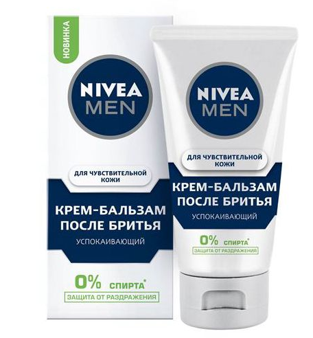 Nivea Men Крем-Бальзам после бритья успокаивающий, крем-бальзам, 75 мл, 1 шт, для чувствительной кожи фото
