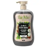 Biomio Гель-шампунь 2в1 мужской для душа с эфирными маслами мяты и кедра, гель для душа, 650 мл, 1 шт. фото 1