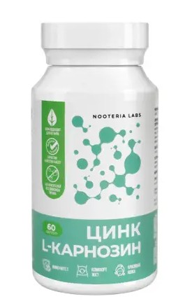 Nooteria labs хелат цинка-l-карнозин, капсулы, 60 шт. фото