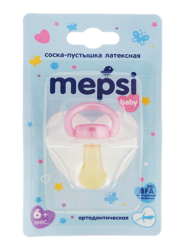 Mepsi Соска-пустышка латексная ортодонтическая, 6+ мес, соска-пустышка, 1 шт, арт. 0305 фото