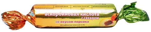 Аскорбиновая кислота с сахаром Эко, таблетки, 10 шт, персик фото