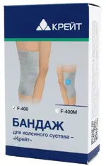 Крейт Бандаж для коленного сустава, р. 2, 1 шт, серый, F-400 эластичный из шерсти и хлопка фото