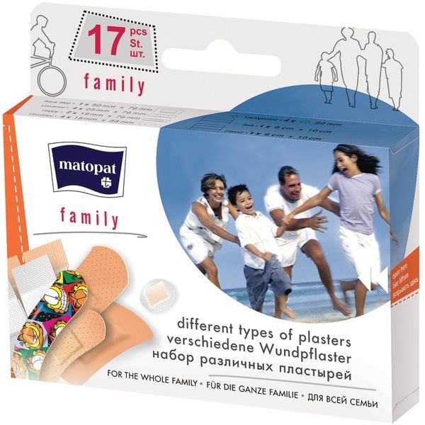 Matopat Family Набор пластырей, лейкопластырь, 17 шт. фото