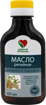 Добрый Аптекарь Масло репейное с маслом жожоба и пшеницей, масло косметическое, 100 мл, 1 шт. фото