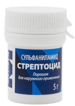 Стрептоцид, порошок для наружного применения, 5 г, 1 шт. фото