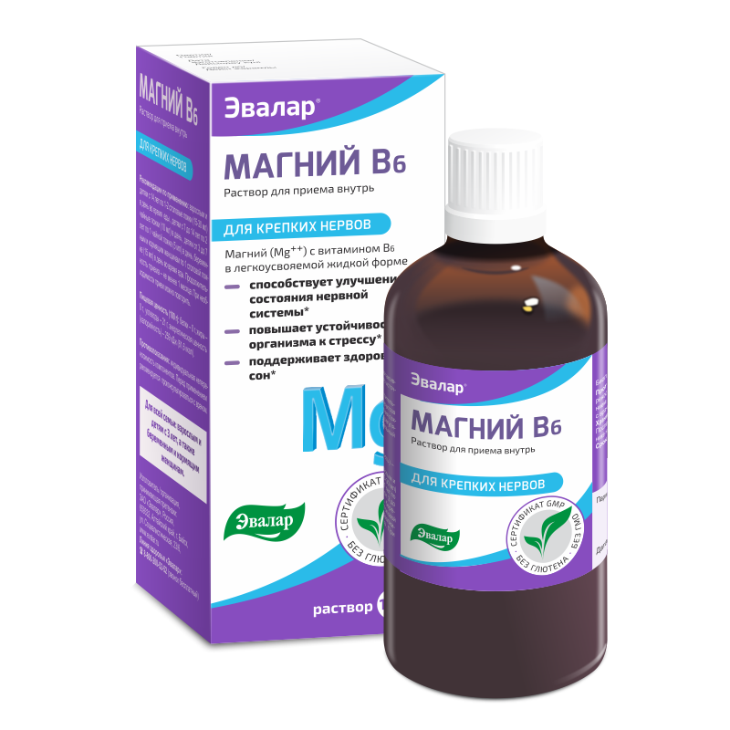 Эвалар Магний B6, раствор для приема внутрь, 100 мл, 1 шт. фото