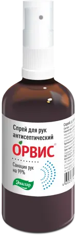 Орвис Спрей для рук антисептический, жидкость для наружного применения, 100 мл, 1 шт. фото