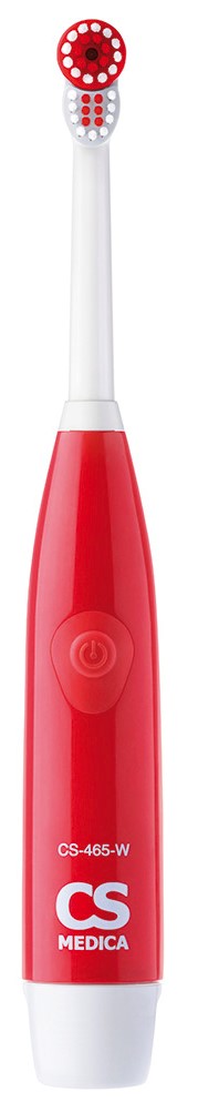 CS Medica CS-465-W, щетка зубная электрическая, 1 шт, красного цвета, 18 000 движ./мин фото