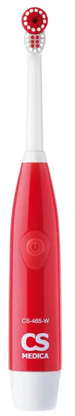 CS Medica CS-465-W, щетка зубная электрическая, 1 шт, красного цвета, 18 000 движ./мин фото