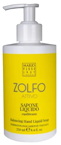 Mario fissi 1937 мыло туалетное жидкое серное восстанавливающее баланс кожи, мыло жидкое, 250 мл, 1 шт. фото