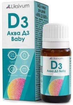 Liksivum Аква Д3 Baby Раствор, 500 МЕ, раствор для приема внутрь, 30 мл, 1 шт. фото