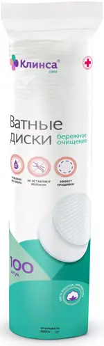 Клинса Ватные диски, 100 шт. фото