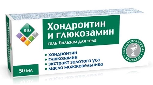 BIO Хондроитин и глюкозамин, гель-бальзам для тела, 50 мл, 1 шт. фото