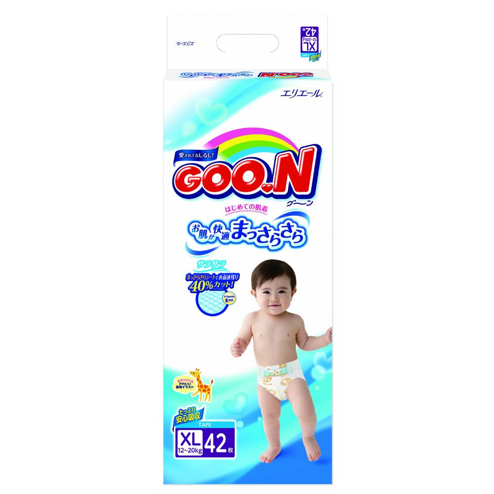 GOON Подгузники детские, XL (12-20 кг), 42 шт, для мальчиков фото