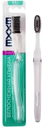 EXXE Fusion Белоснежная улыбка, щетка зубная, 1 шт, цвет в ассортименте, средней жесткости фото 2