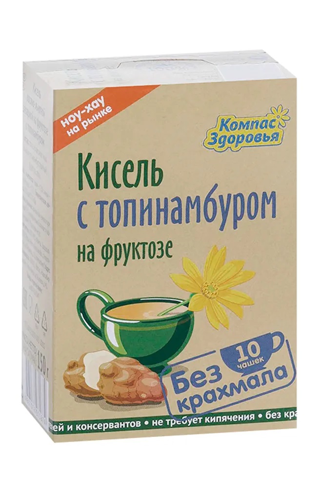 Компас здоровья Кисель овсяно-льняной, 150 г, 1 шт, с топинамбуром на фруктозе фото