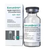 Бакцефорт, 2 г + 2 г, порошок для приготовления раствора для внутривенного и внутримышечного введения, 1 шт. фото 