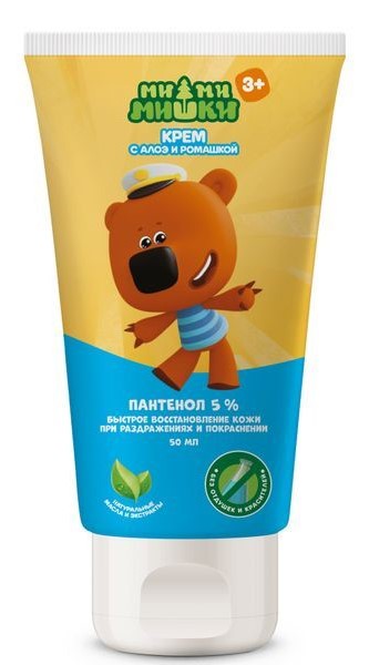 Ми-ми-мишки Пантенол 5% крем детский с алоэ и ромашкой, крем для тела, 50 мл, 1 шт. фото